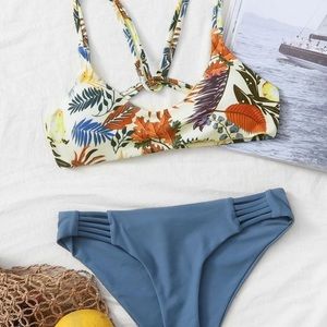 Leaf Print Bikini Set